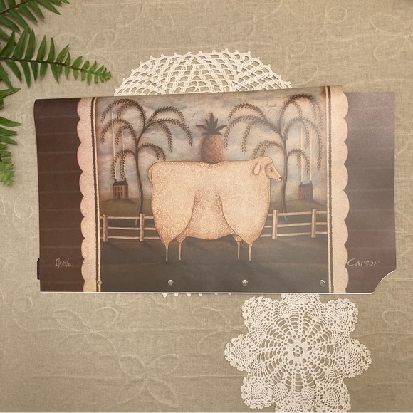 New Magnetic Mailbox Cover Primitive Sheep Pineapple And Willow Tree Design - Picture 8 of 15